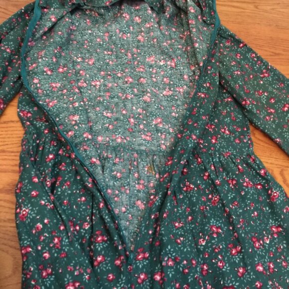 VTG 80s LAURA ASHLEY DRESS WOMENS 10 FLORAL LONG SLEEVE COLLARED GREAT BRITAIN - Picture 7 of 16